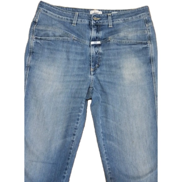 CLOSED Pedal Pusher Jeans Womens 32 Blue Stretch Denim Made In Italy High Rise - Picture 2 of 13